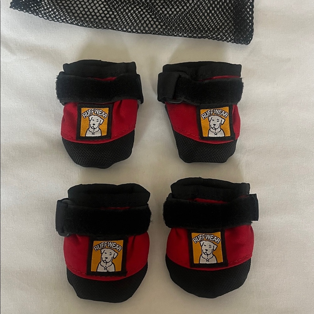 RuffWear Canine Boots in Black and Red